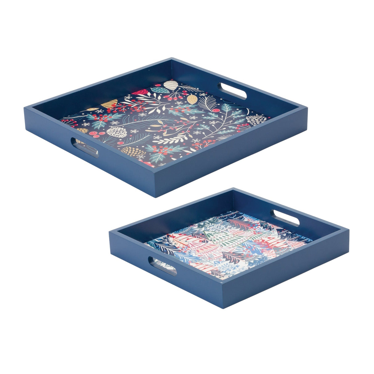 Berry-and-Pine-Tree-Holiday-Tray-(Set-of-2)-Christmas-Decor