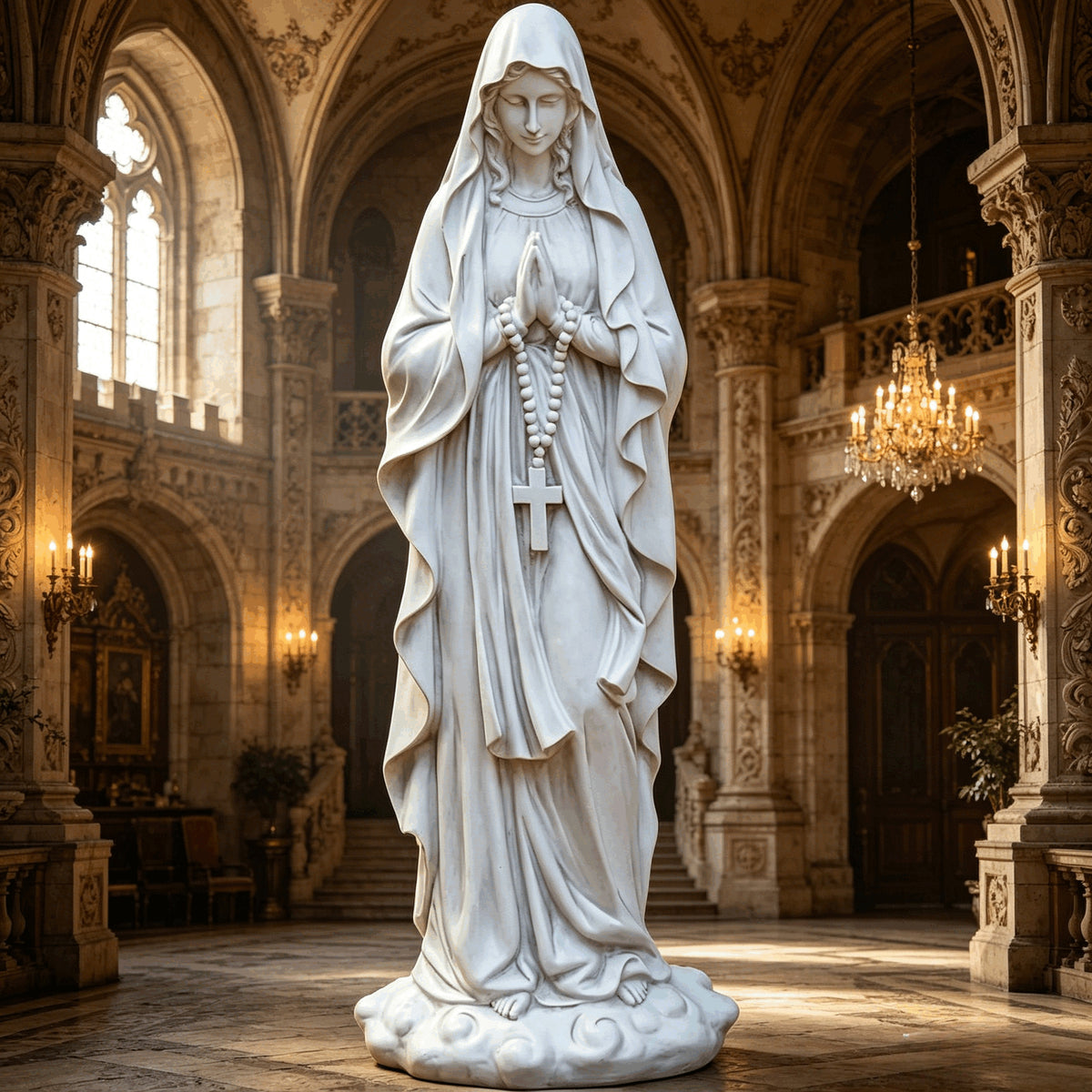 Best Garden 31.5" Large Madonna Prayer Statue with Weather-Resistant Resin - view 9