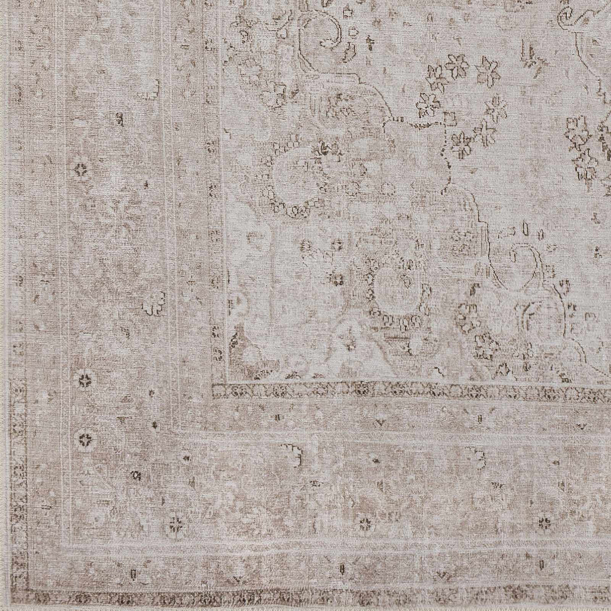 Bethany Vintage Flat Pile Washable Rug