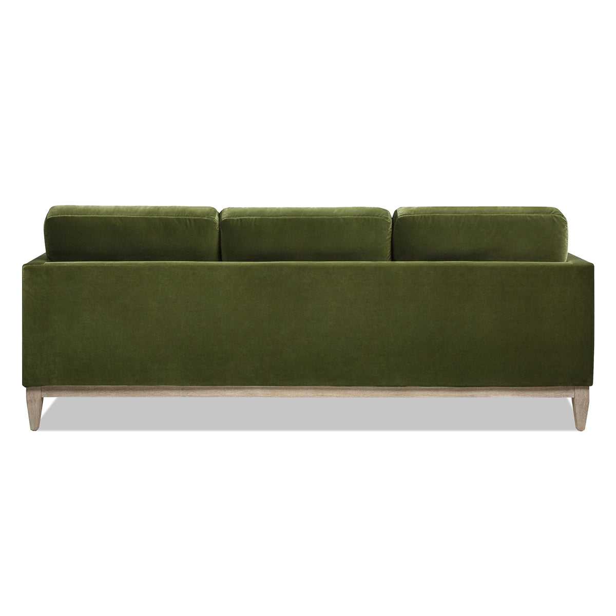Knox 89-Inch Modern Farmhouse Reversible Chaise Sectional, Green Velvet