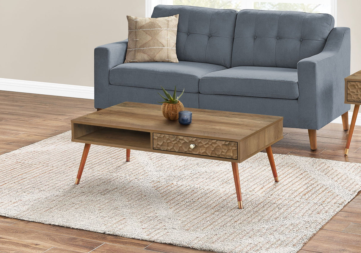 Coffee Table, Accent, Cocktail, Rectangular, Storage, Living Room, Wood Legs, Mid Century - Walnut - Best Buy Furniture