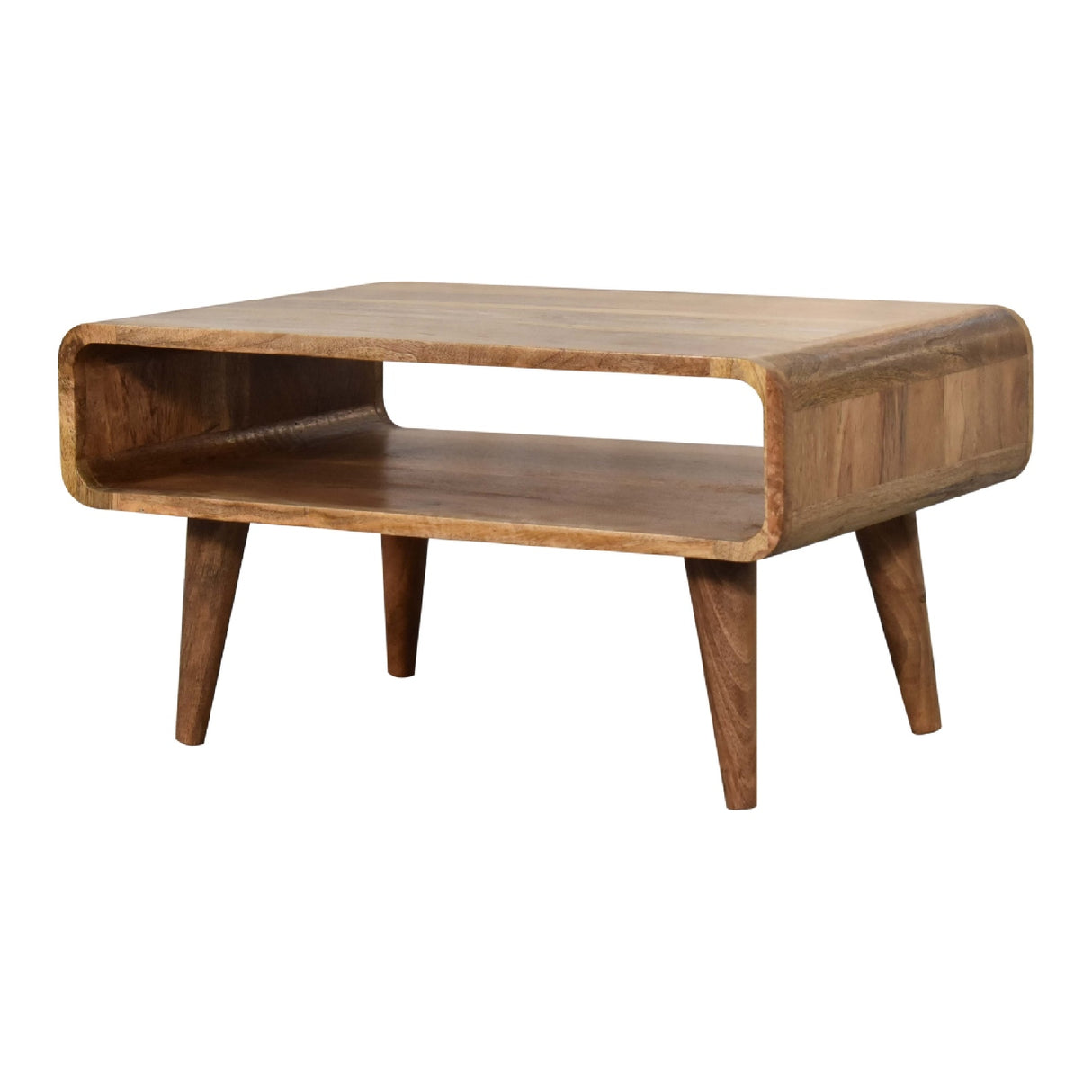 Solid Wood Media Unit, Open Slot, Oak-ish