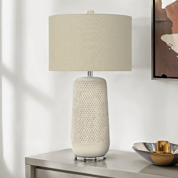 Contemporary Lighting, Table Lamp, Ceramic, Resin - Cream - Best Buy Furniture