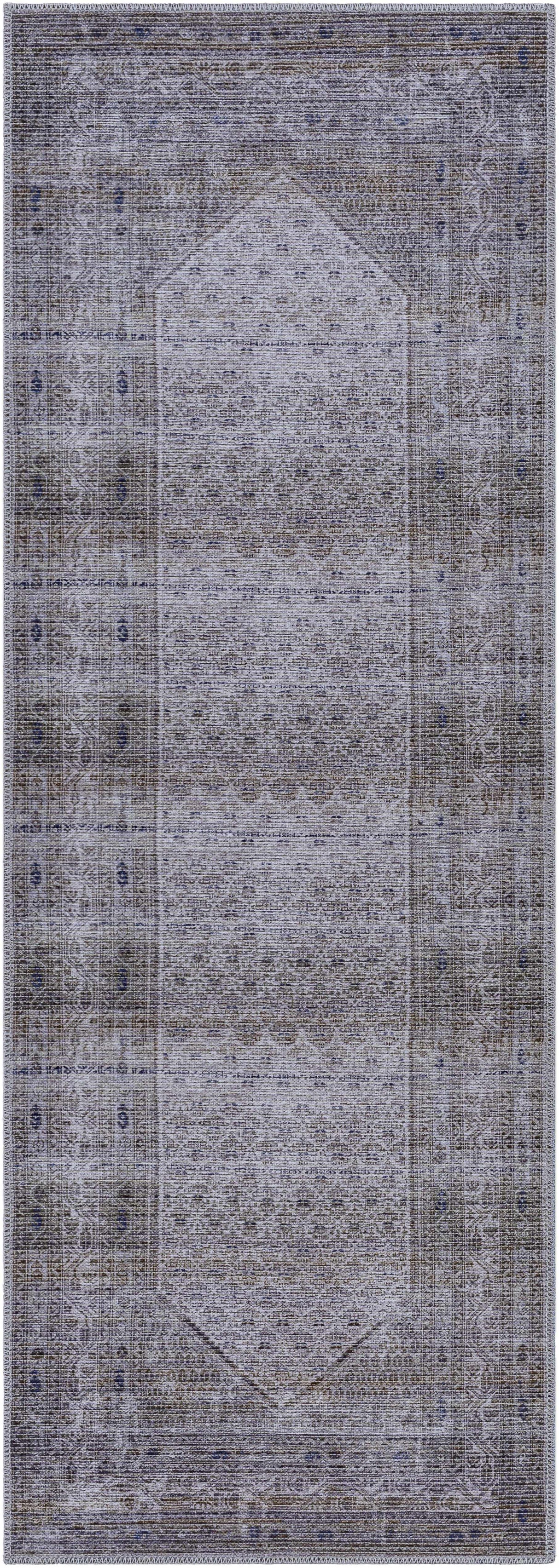 Brown Ballinasloe Vintage Washable Area Rug - Clearance