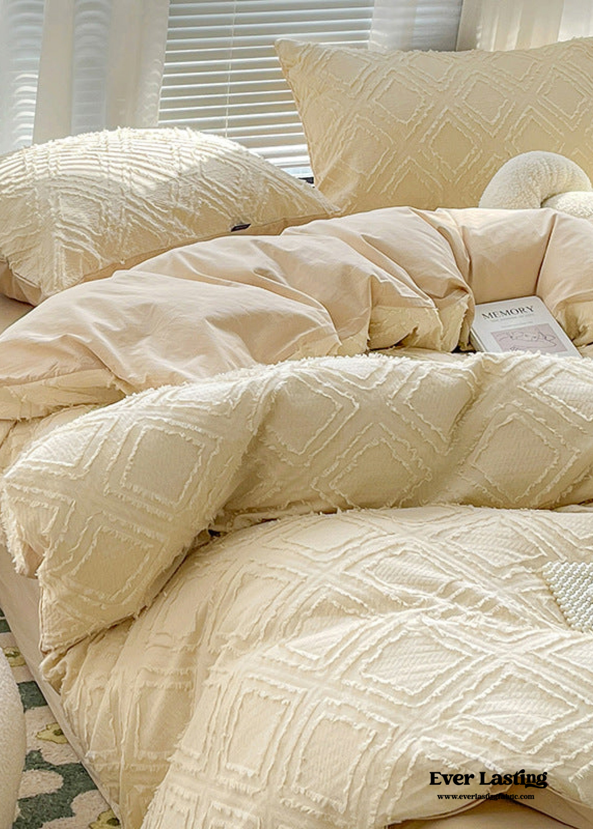 Boho Tufted Bedding Set / Gray