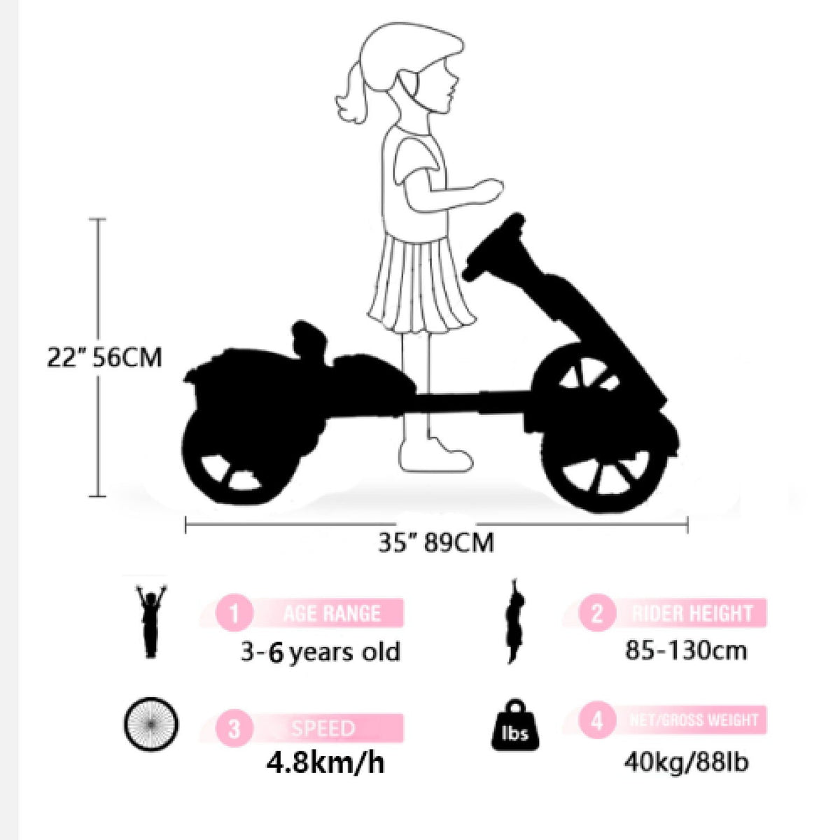 Bota Toy Electric Kids Pedal Go Kart with Adjustable Seat and Foldable Design - view 6