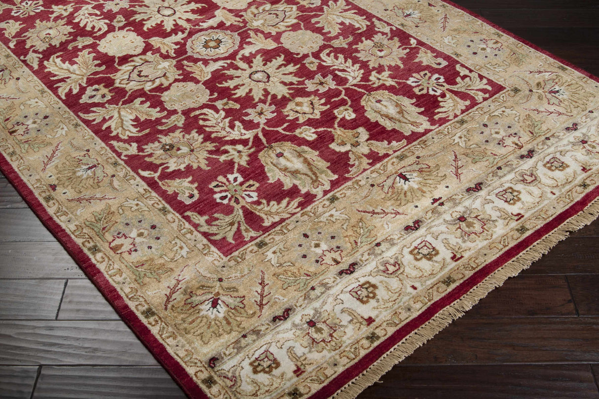 Red&Gold Premium Wool Area Rug - Clearance