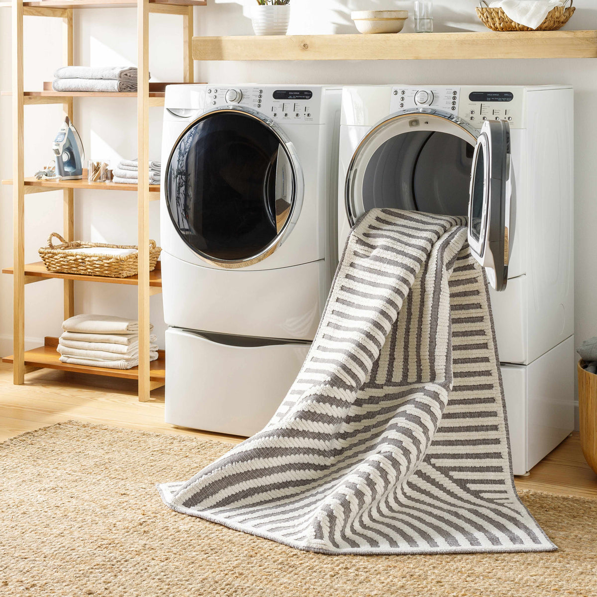 Boutique Rugs Deron Gray Rainbow Washable Rug - view 14