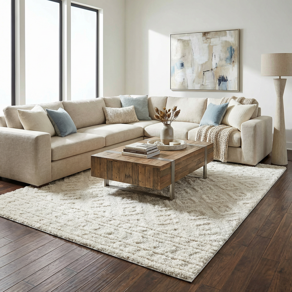 Boutique Rugs Eivin Cream Diamonds Plush Rug - view 2