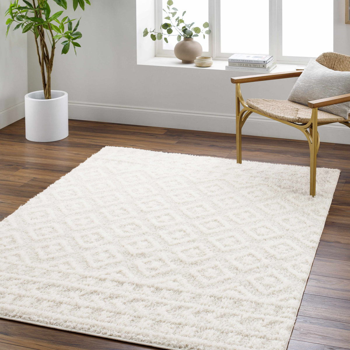 Boutique Rugs Eivin Cream Diamonds Plush Rug - view 25