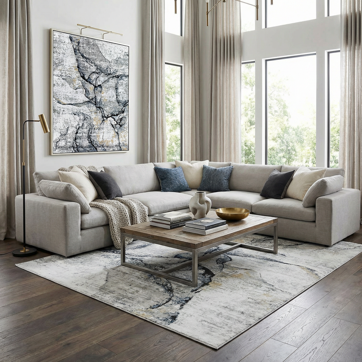 Boutique Rugs Fremantle Gray Marble Rug - view 2