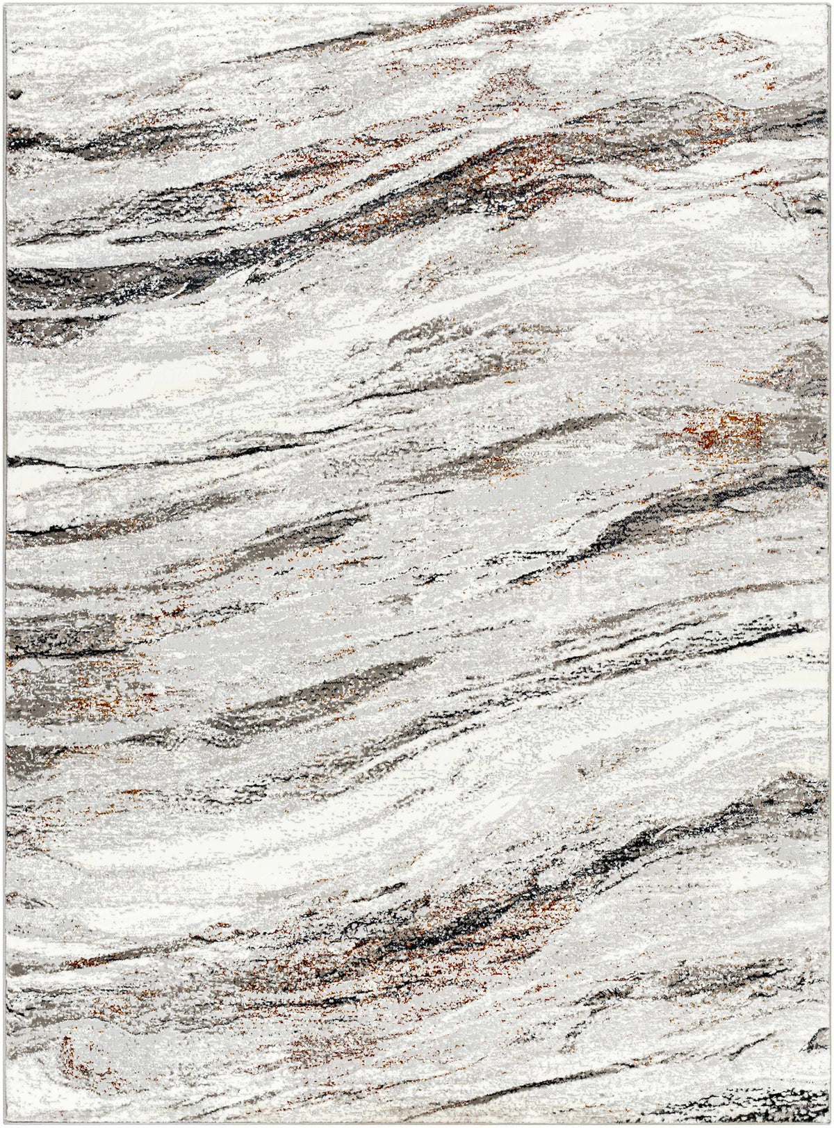 Boutique Rugs Glain Gray & Brown Marble Area Rug