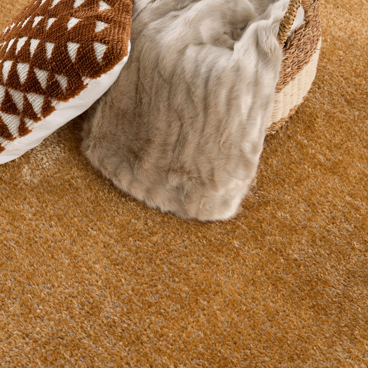 Boutique Rugs Heavenly Solid Mustard Plush Rug - view 13