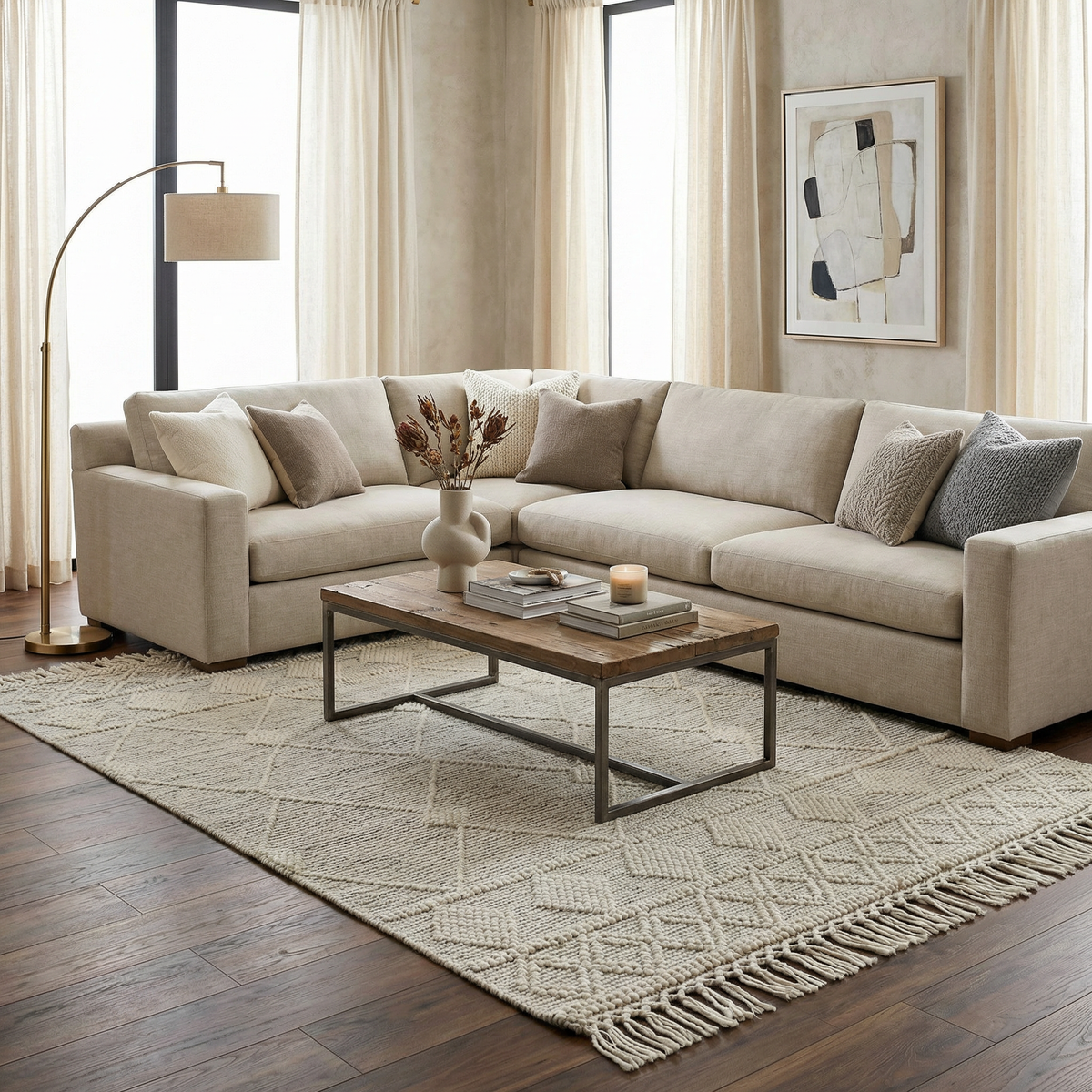 Boutique Rugs Hemingway Wool Rug with Tassels - view 2