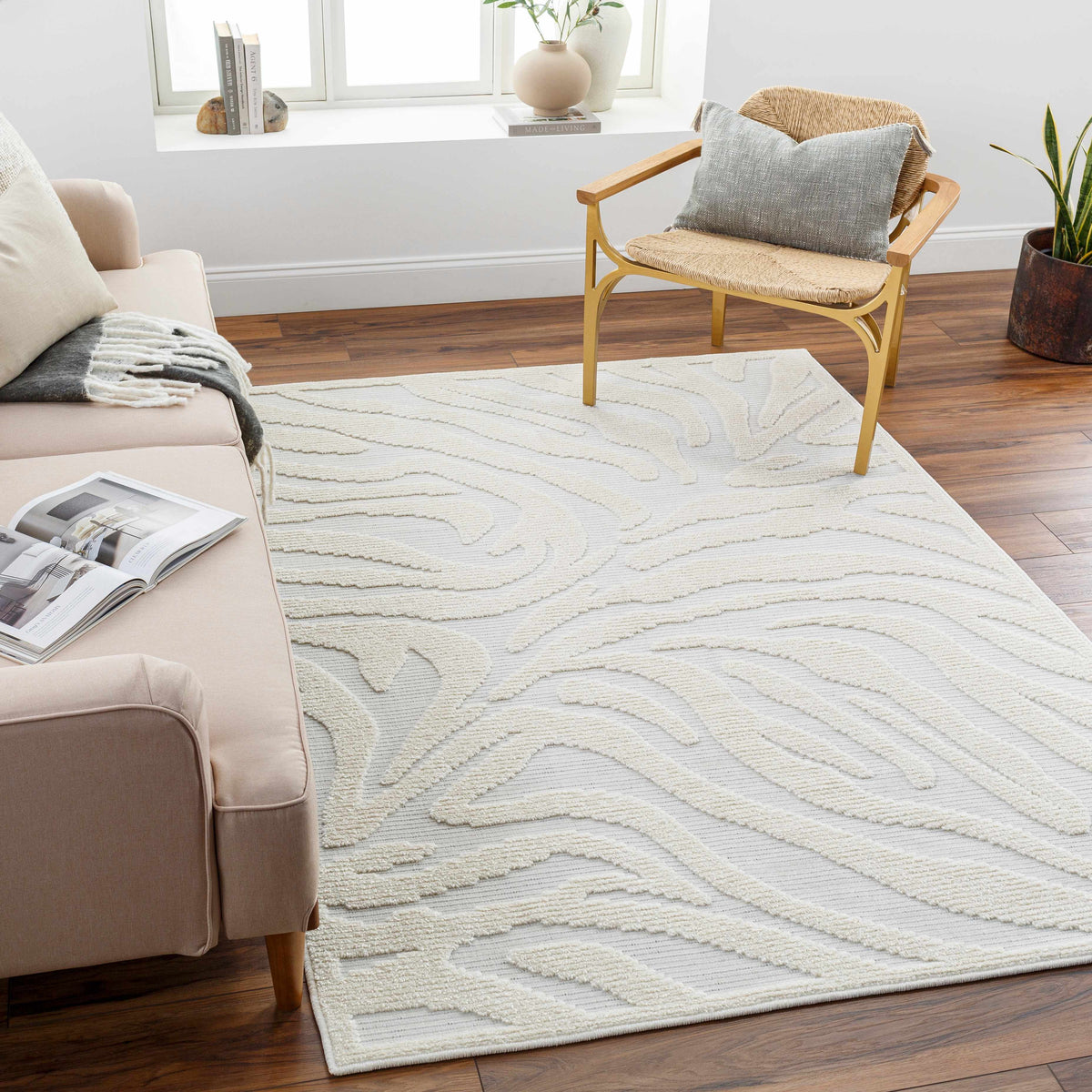 Boutique Rugs Keto Cream 3D Zebra Rug - view 2