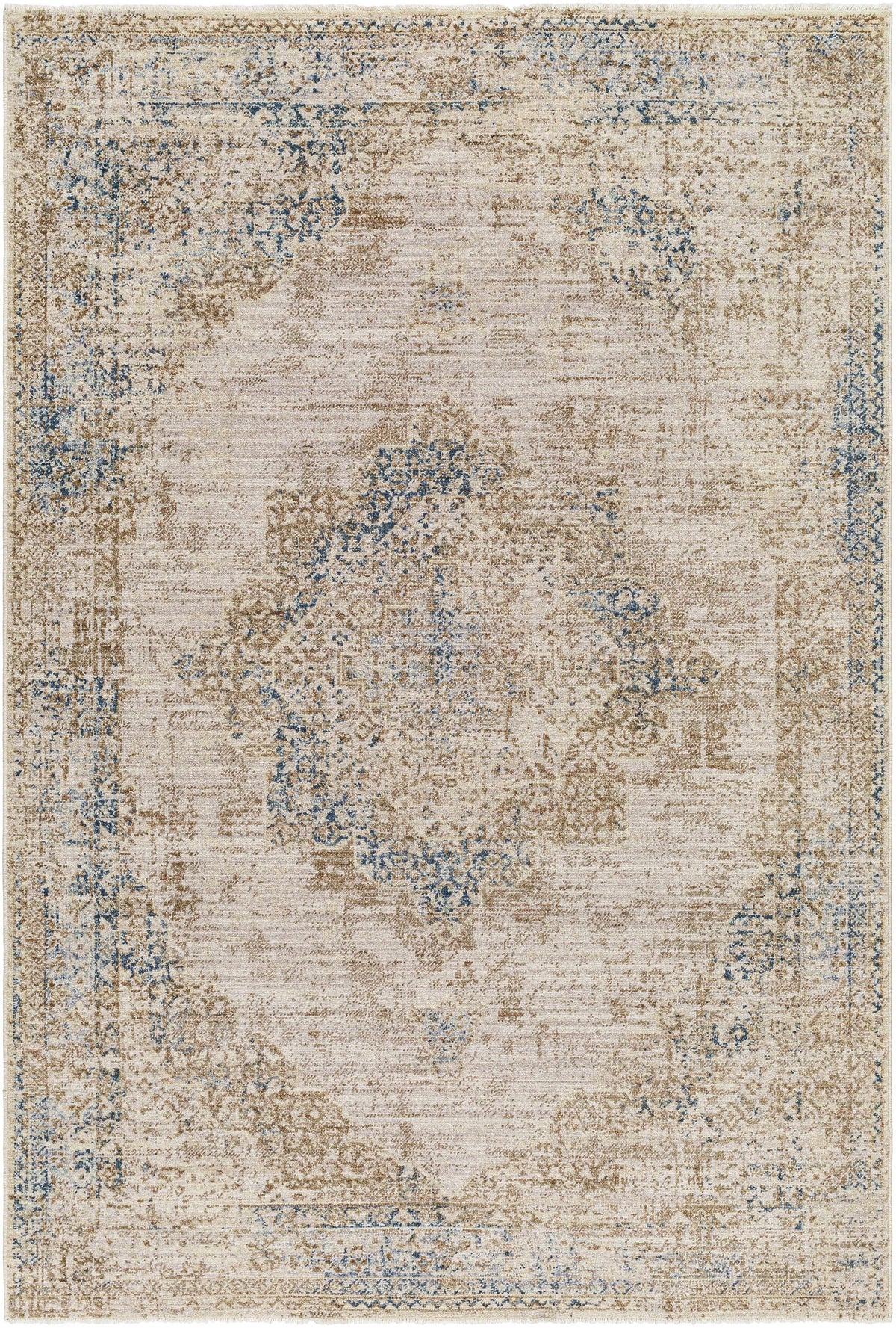Boutique Rugs Kosta Beige & Blue Medallion Area Rug