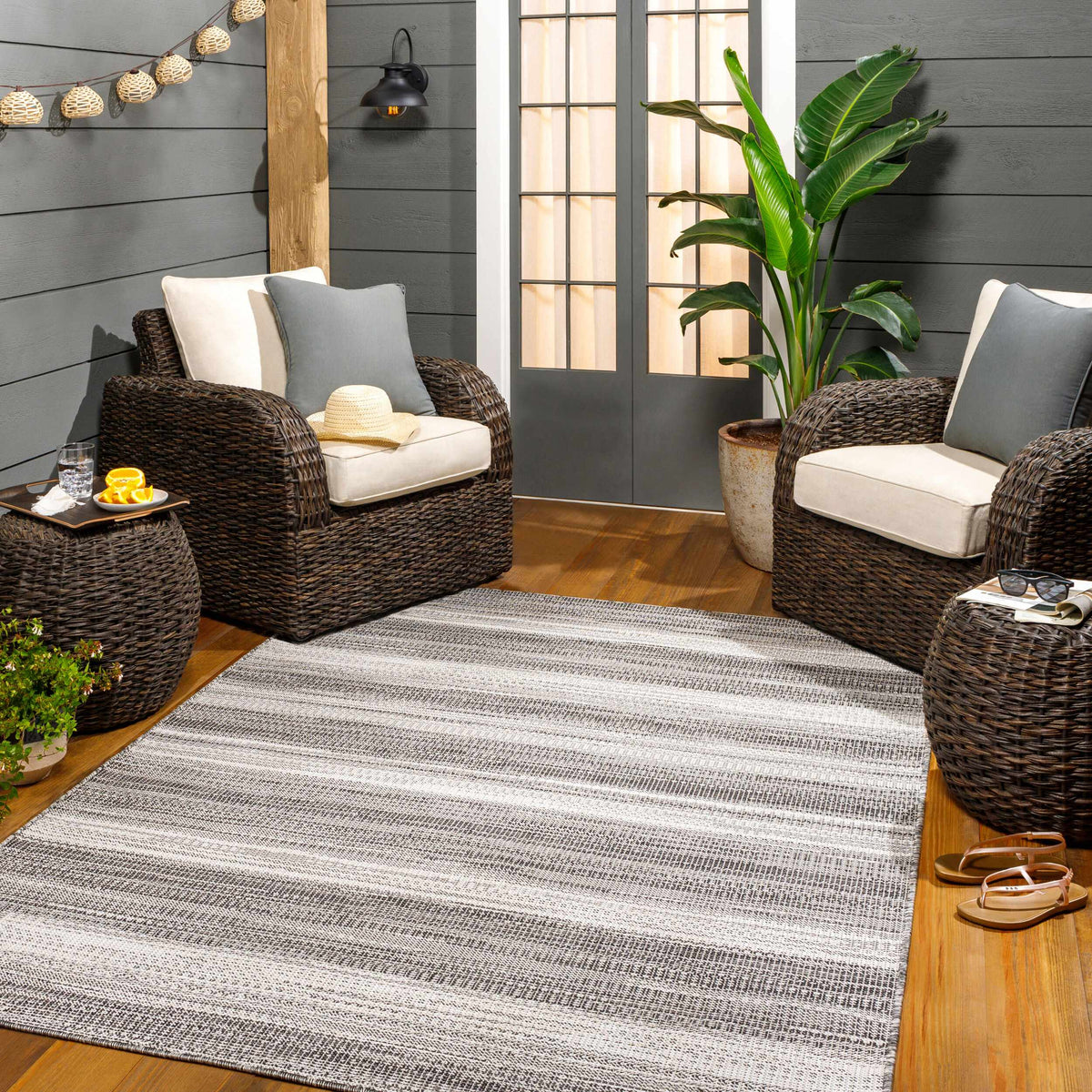 Boutique Rugs Kris Black Outdoor Area Rug - view 2