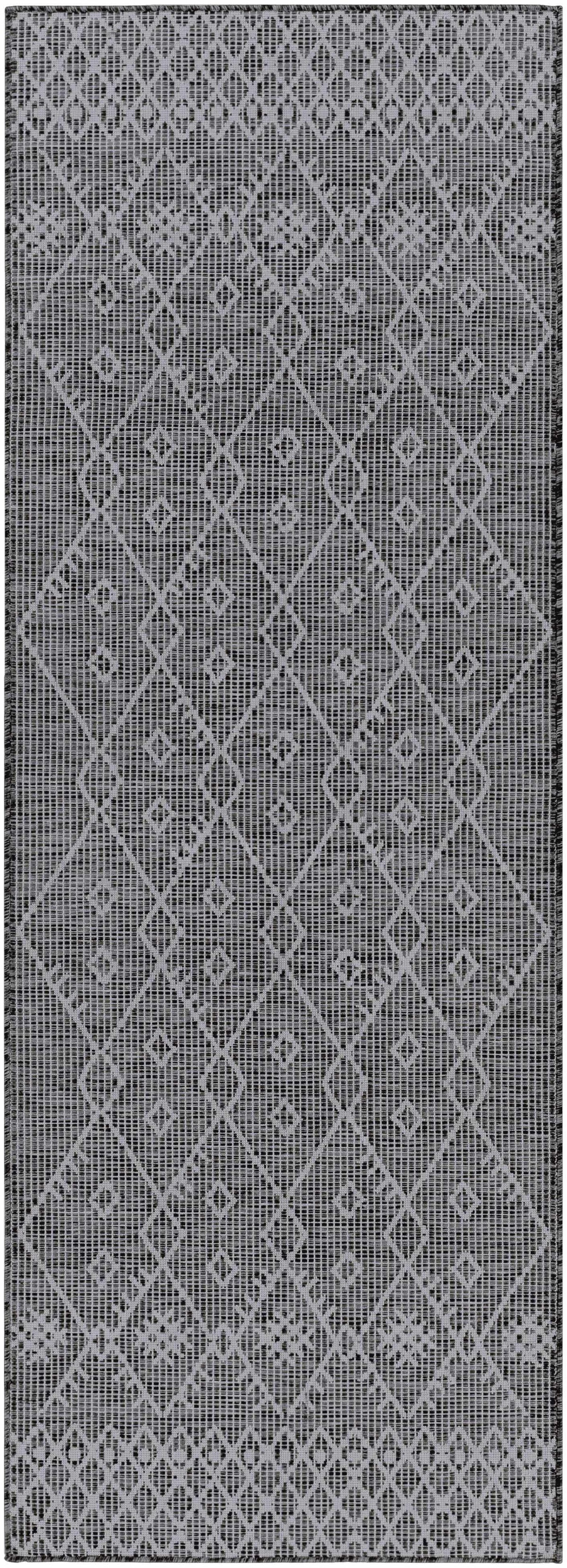 Boutique Rugs Lorena Charcoal Flatweave Trellis Outdoor Carpet - view 10