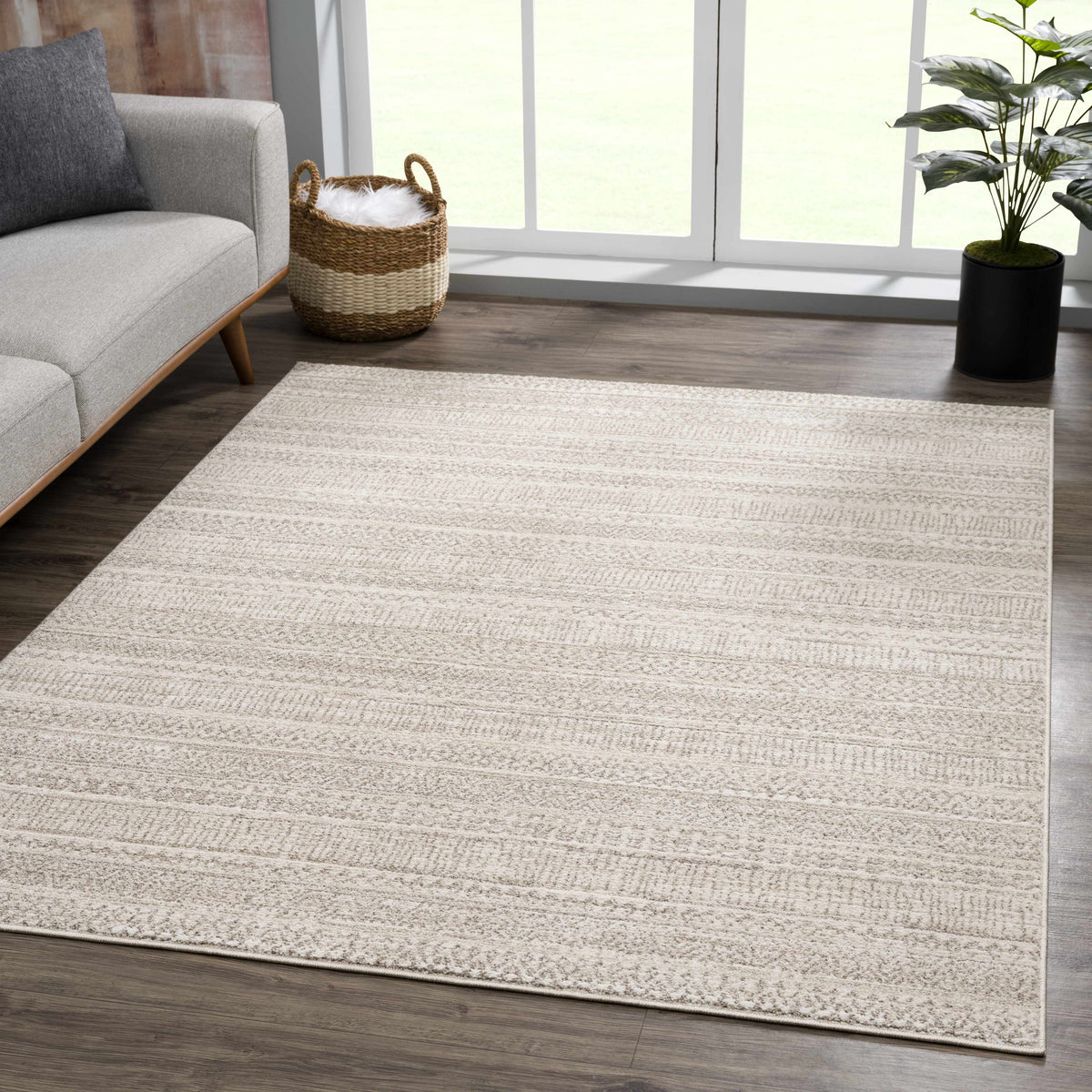 Boutique Rugs Nate Beige Tribal High Pile Carpet - view 3