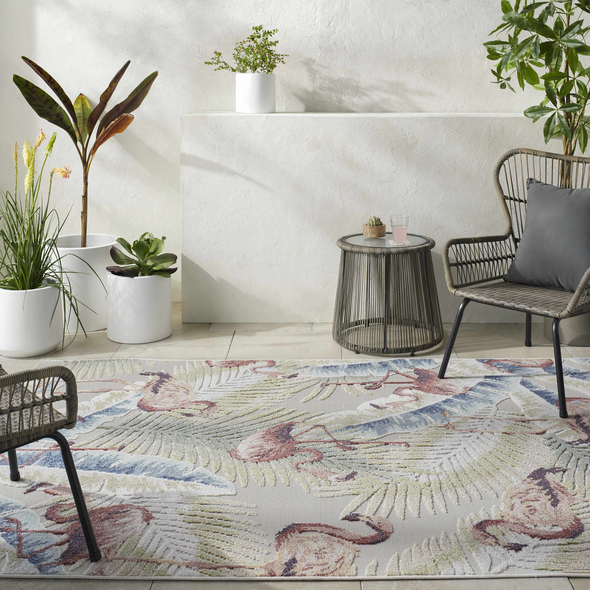 Boutique Rugs Nayan Light Slate Outdoor Area Rug - view 2
