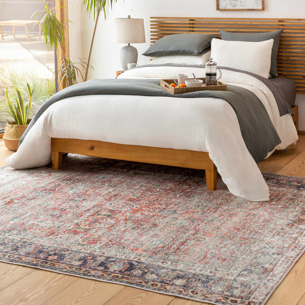 Boutique Rugs Rust Anahawan Distressed Washable Area Rug - view 7
