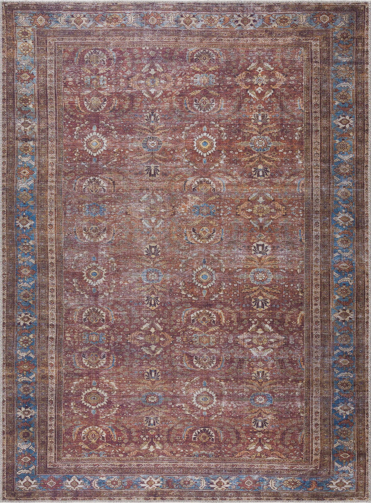 Boutique Rugs Rust Baki Traditional Washable Area Rug