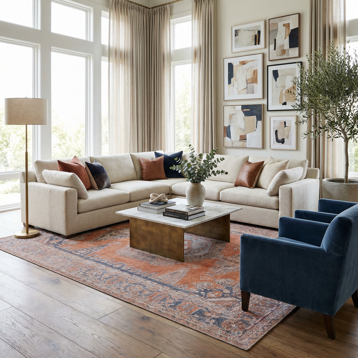 Boutique Rugs Taber Burnt Orange Persian Style Rug - view 2