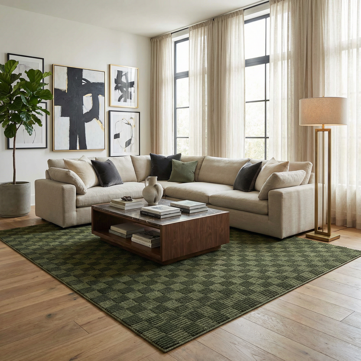 Boutique Rugs Truls 3D Checkered Washable Rug - view 2