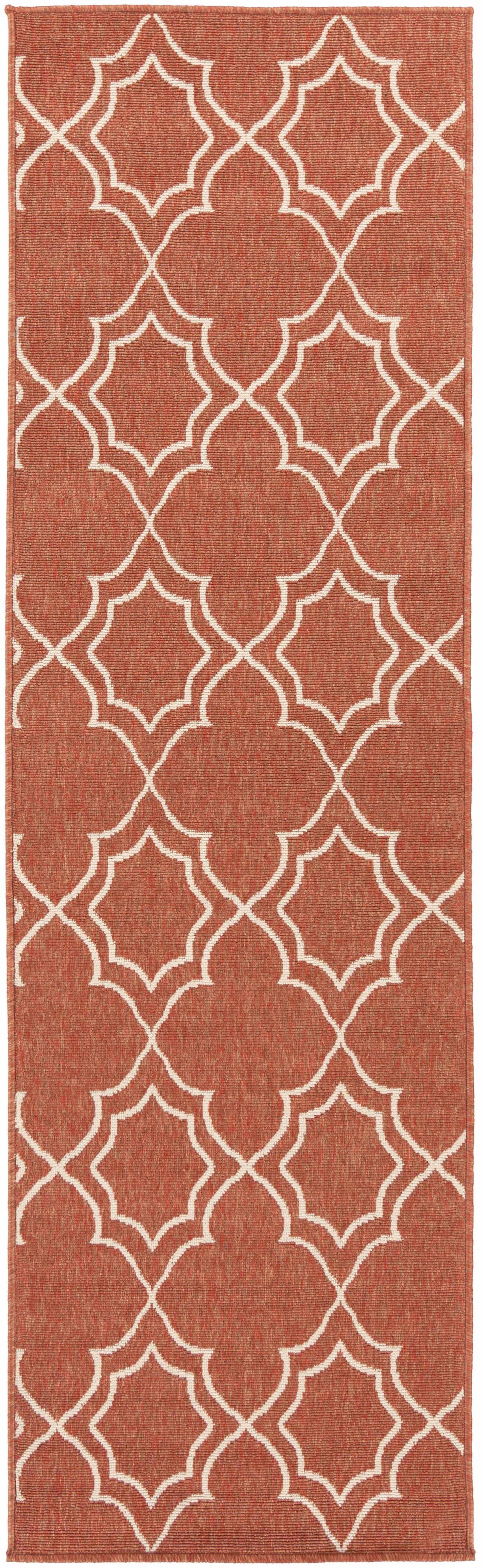 Boutique Rugs Unique Rust Red Lattice Trellis Outdoor Rug - view 11