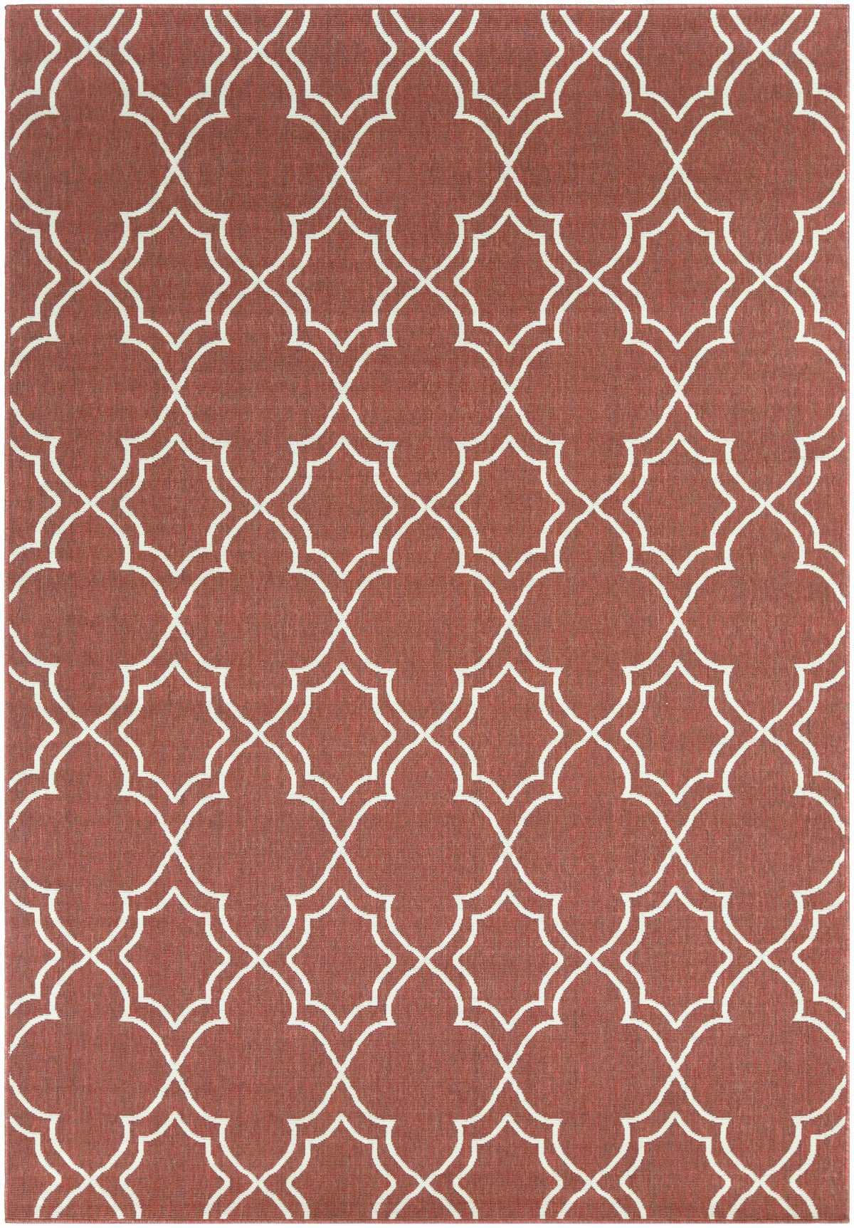 Boutique Rugs Unique Rust Red Lattice Trellis Outdoor Rug - view 13