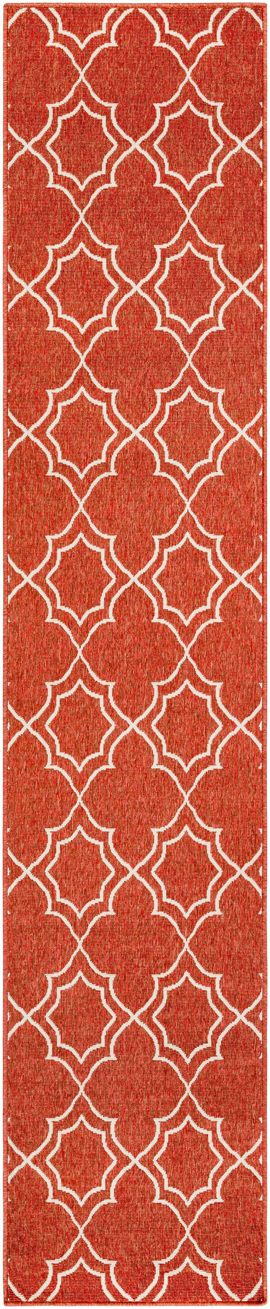 Boutique Rugs Unique Rust Red Lattice Trellis Outdoor Rug - view 14