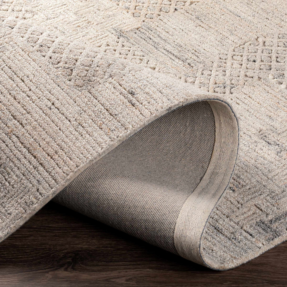 Boxholm Beige Hand Tufted Wool-Blend Area Rug - Clearance