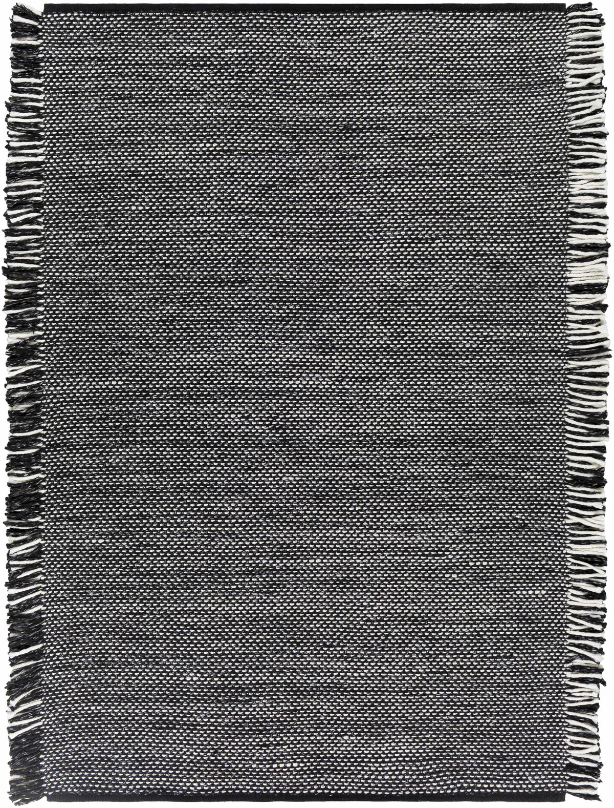 Boyden Black Area Rug with Tassels - Clearance
