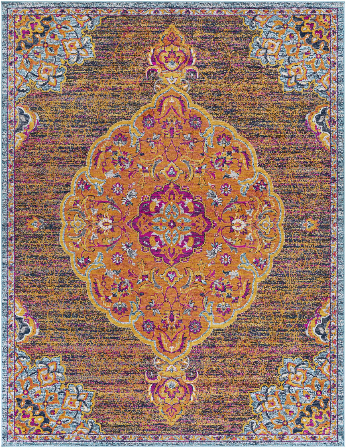 Brodhead Magenta & Orange Rug - Clearance