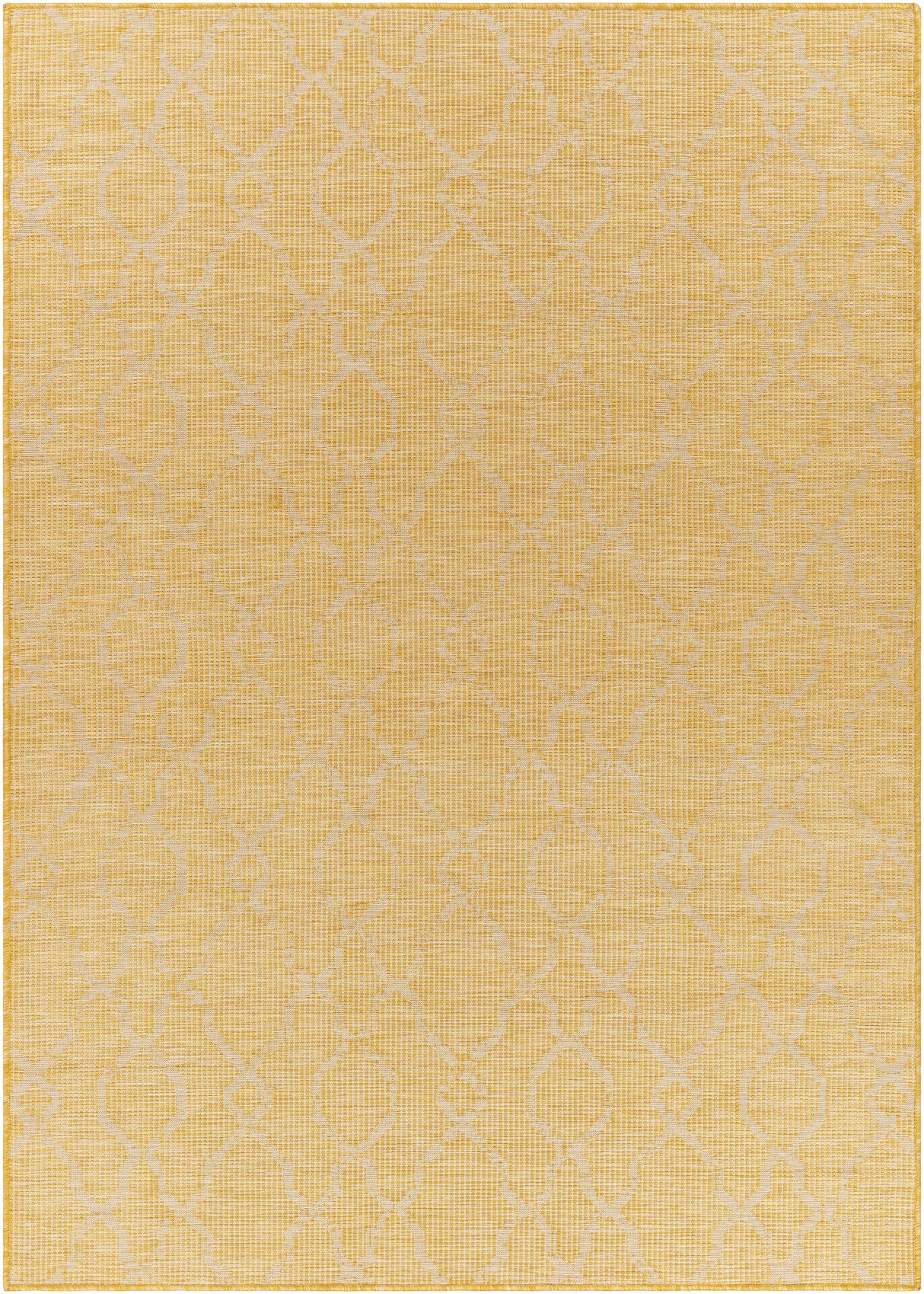 Brocton Yellow Flatweave Rug - Clearance