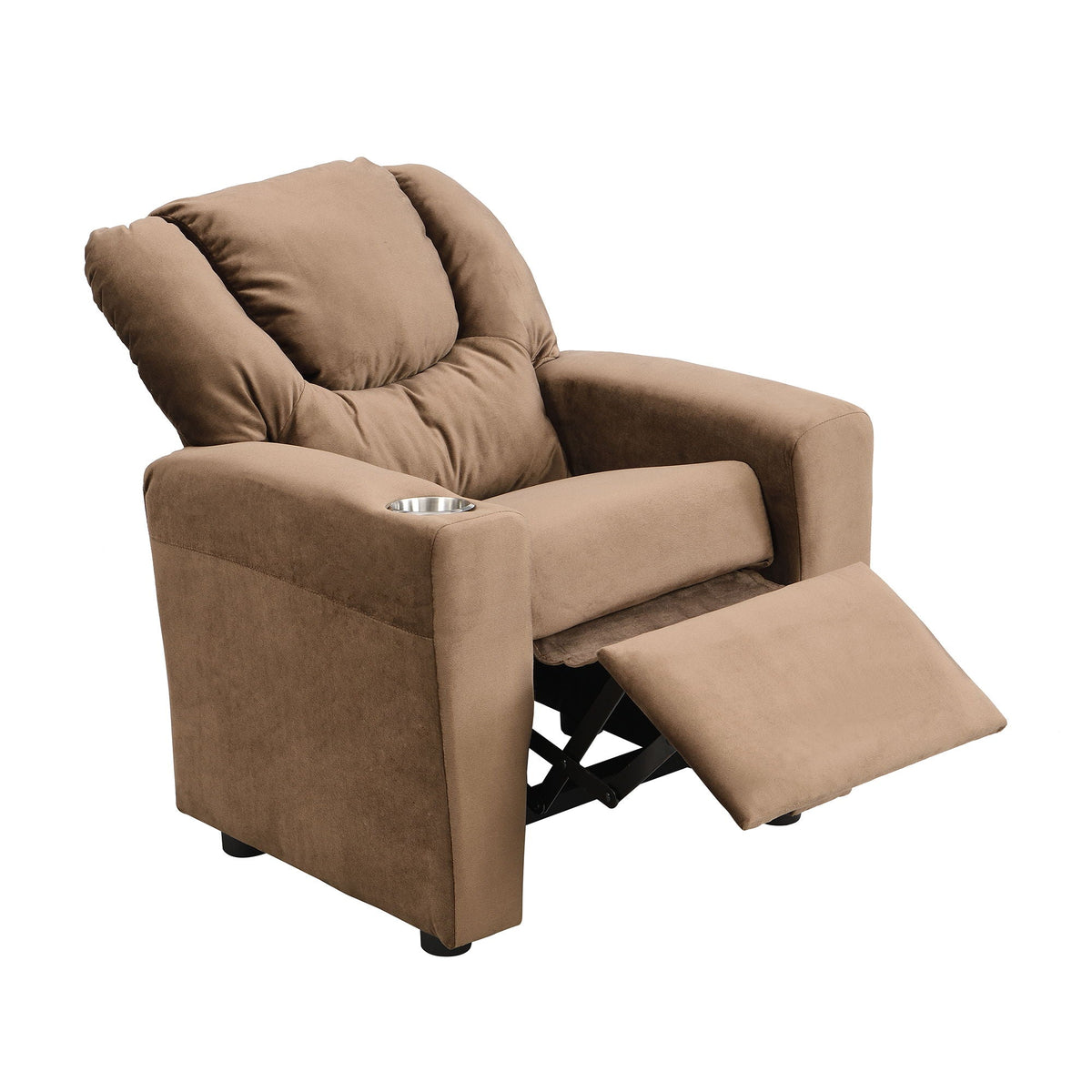 Brown Kids Recliner Chair with Cup Holder