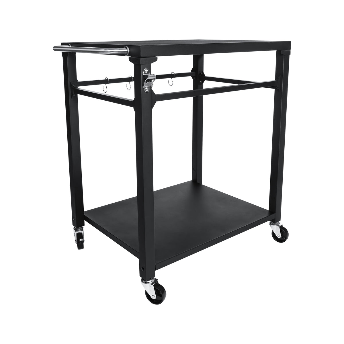 2-Tier Outdoor Grill Cart with Stainless Steel Top
