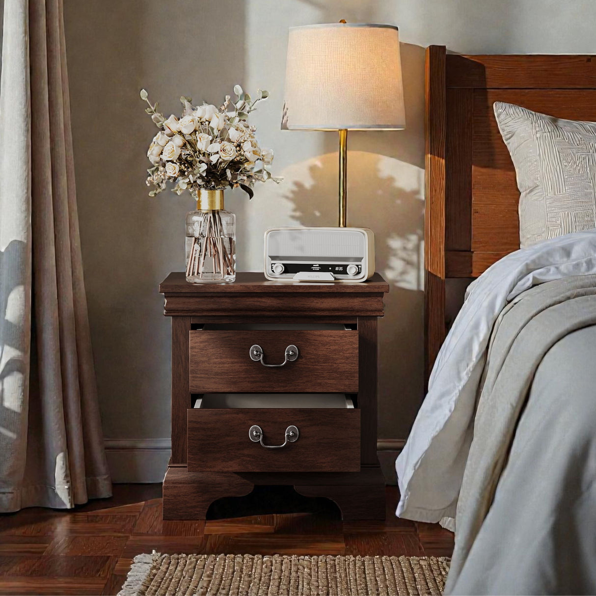 Nightstand With 2 Drawers