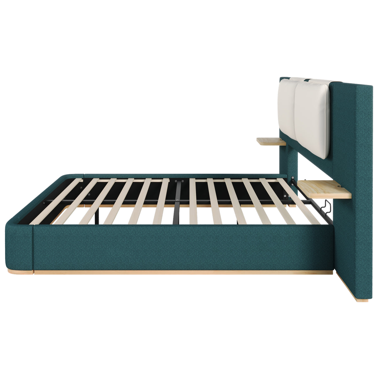 Queen Size Upholstered Platform Bed with Panel