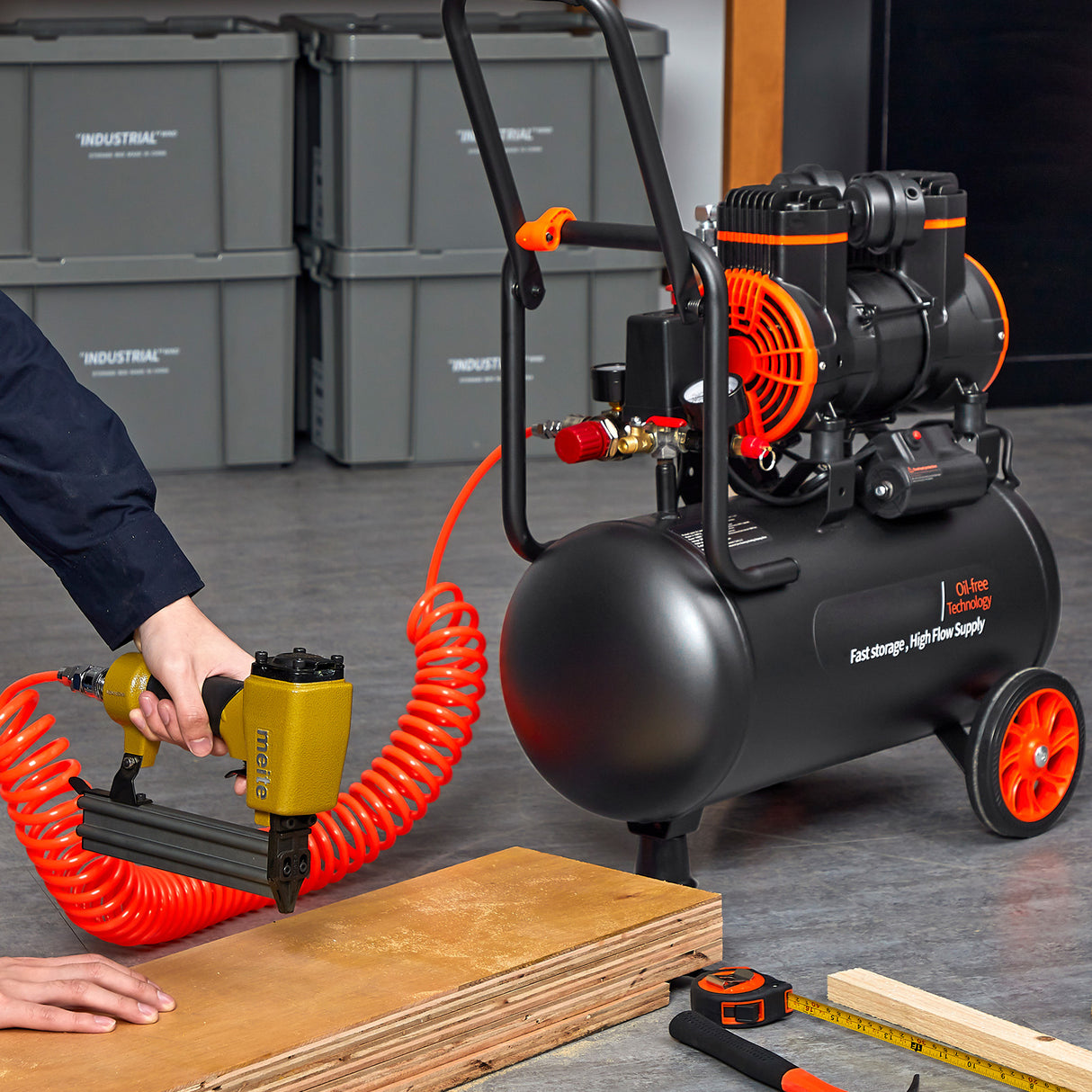 Air Compressor 6.3 Gallon 1450W 3.35 CFM@ 90PSI with Max. 116PSI Pressure