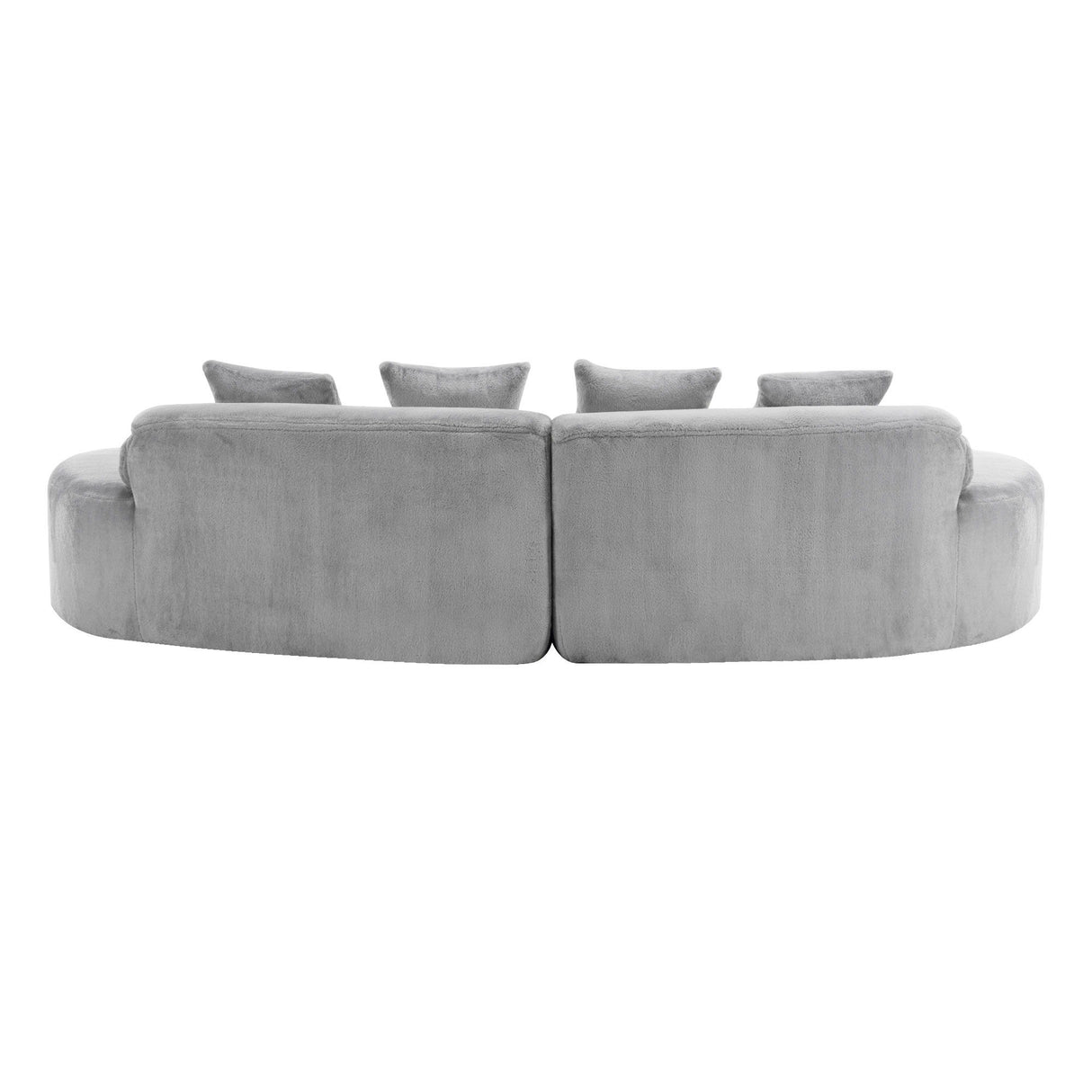 Modern Curved Sofa With Pillows
