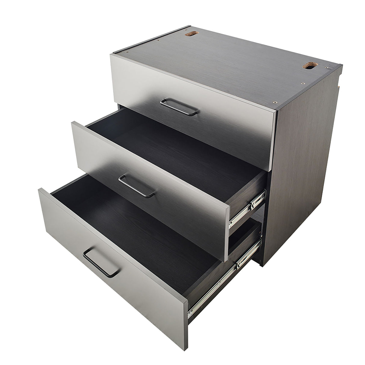 Astro Series - Wall Mounted Base, Drawer Storage Cabinet With Soft Closing Features - Metallic Gray