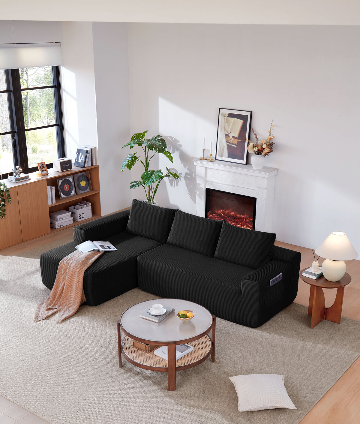 96.9" Cloud Sectional Couch with L-Shape Chaise