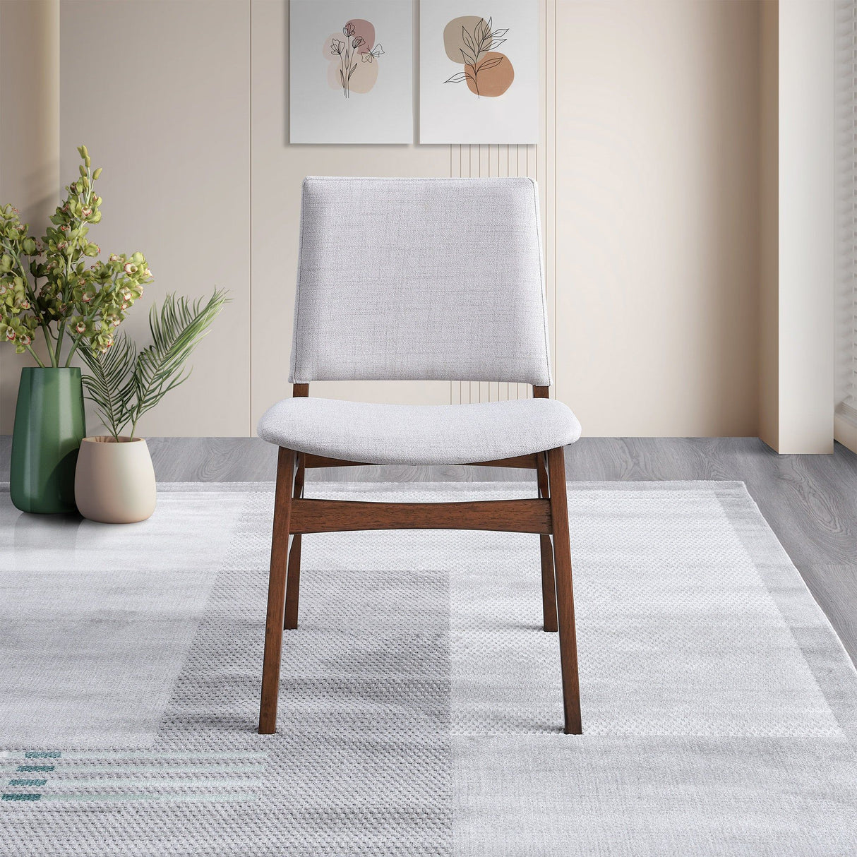 Gusto - Dining Chair (Set of 2) - Brown / Light Gray