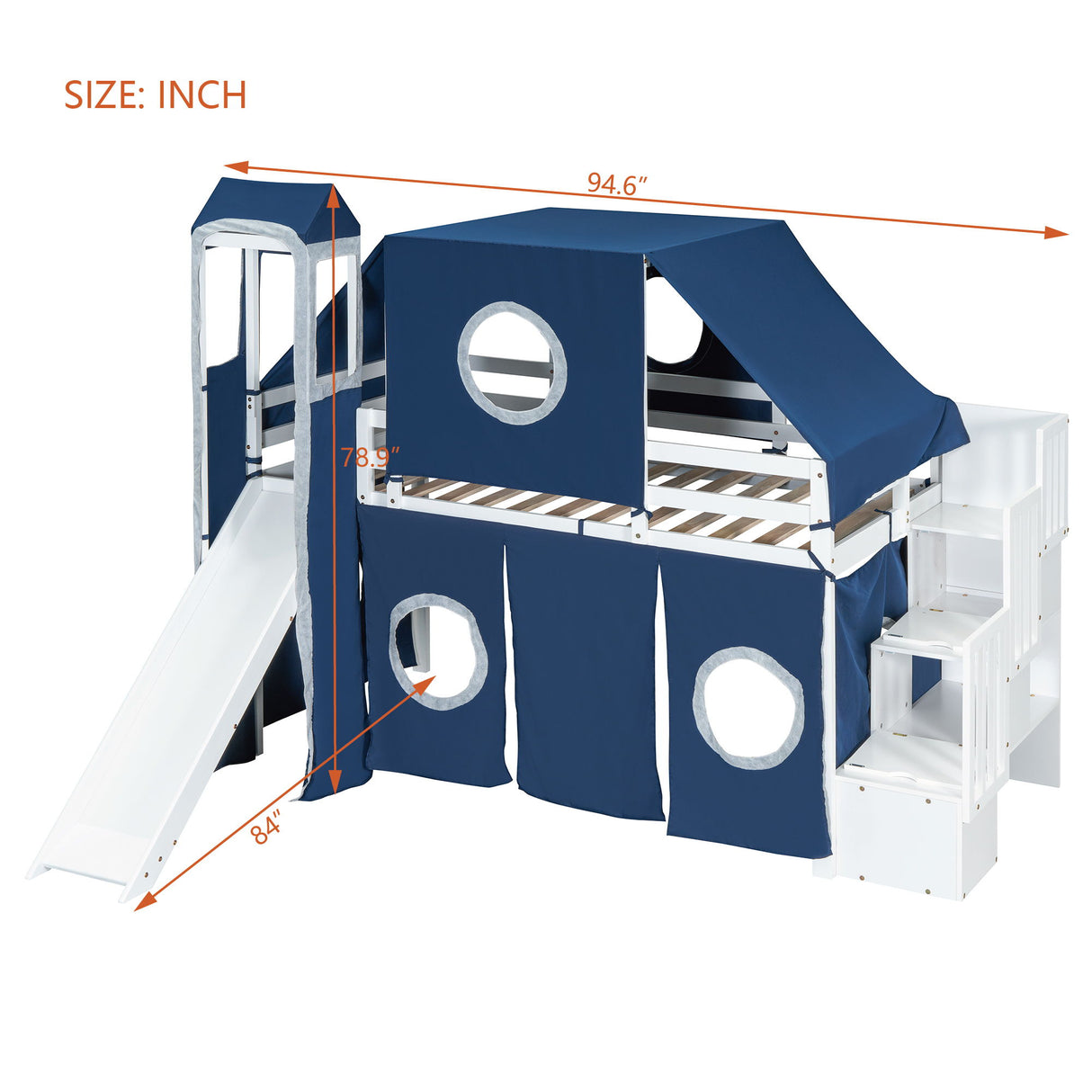 Loft Bed With Tent And Tower