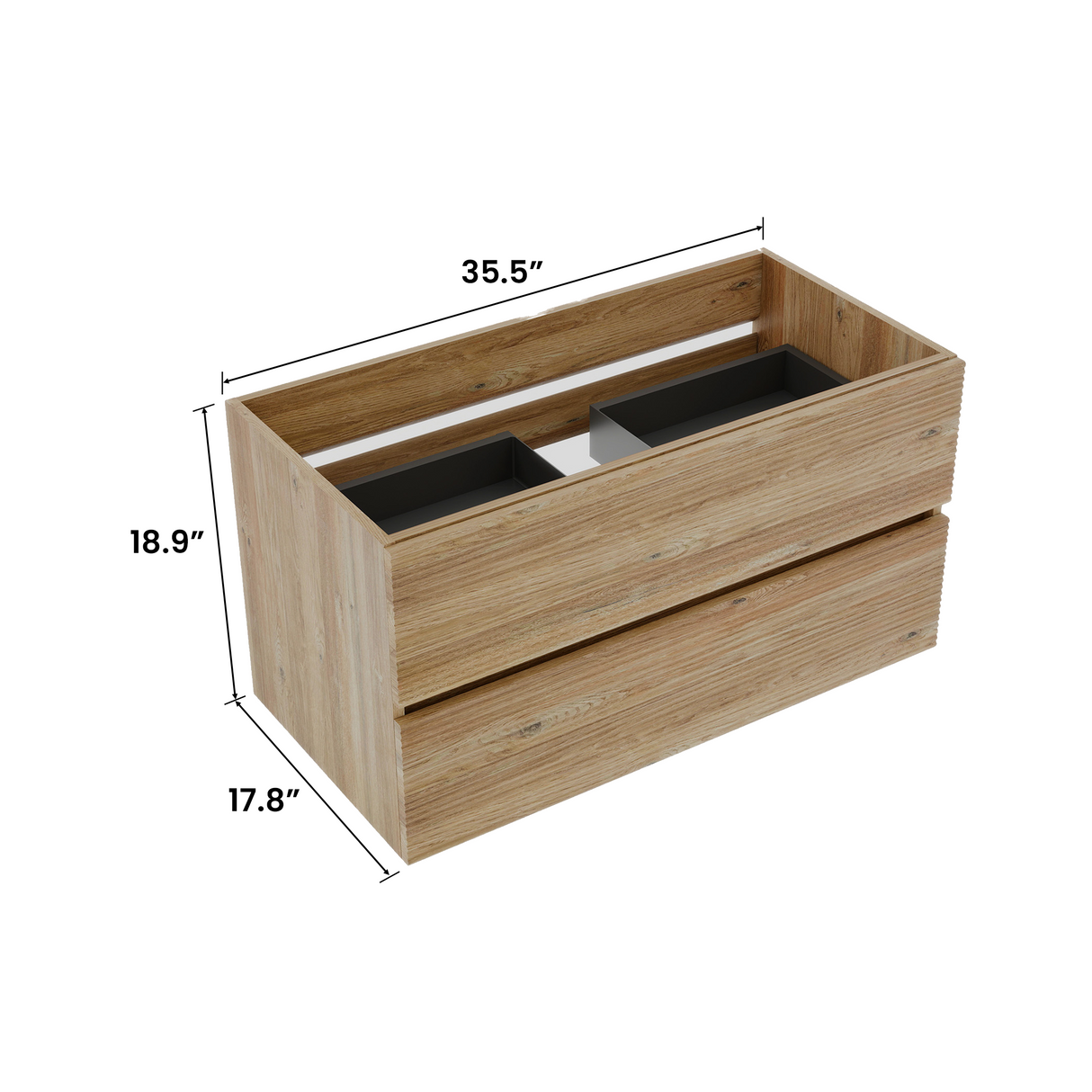 Grace 36" Rough Oak Bathroom Vanity