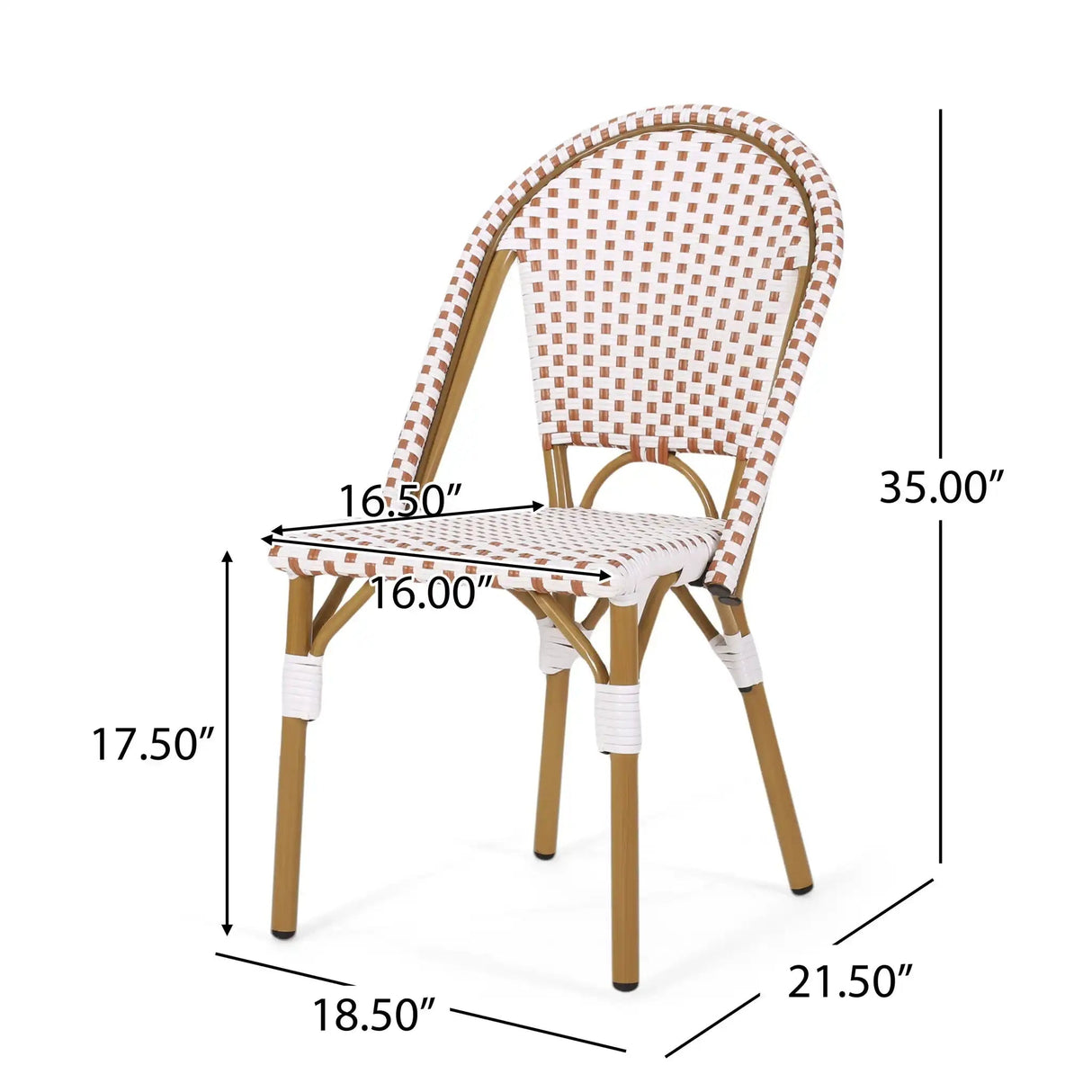 Outdoor Rattan And Aluminum French Bistro Chairs Set - Best Buy Furniture