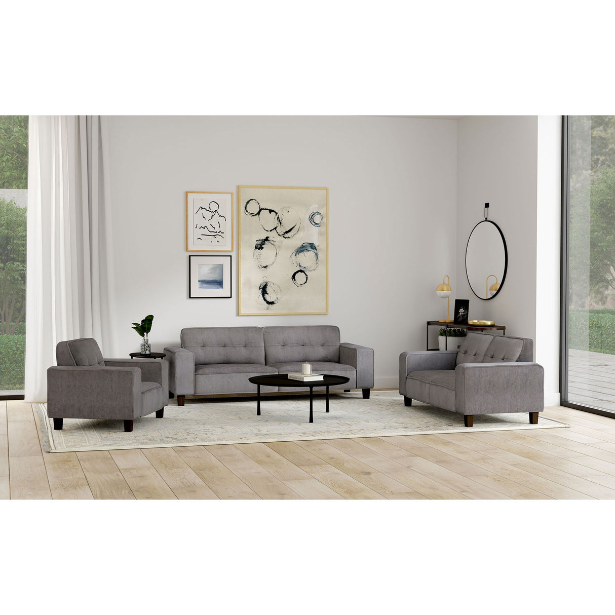 Dana - Track Arm Tufted Accent Chair