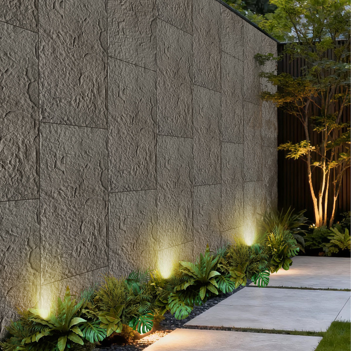 3D Faux Stone Wall Panels, 6 PCS PU Wainscoting Panel