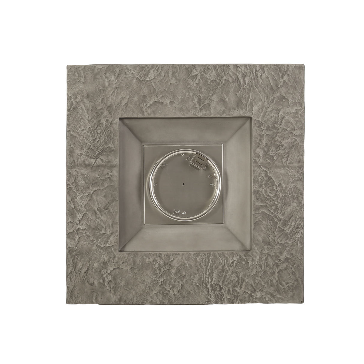 Classic Design Square Fire Pit With Top And 40, 000 Btu Heat Output - Stone Gray